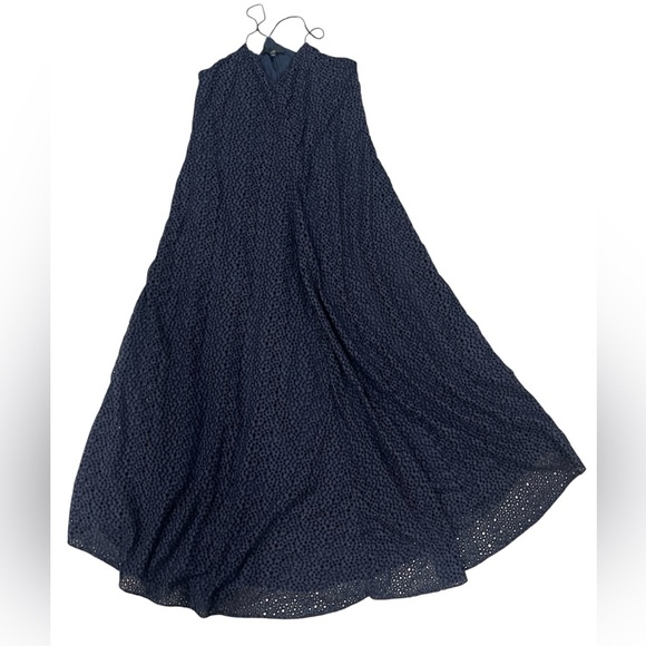 Tibi New York Navy Elegant Boho flowy maxi dress sz 0 - Picture 5 of 8